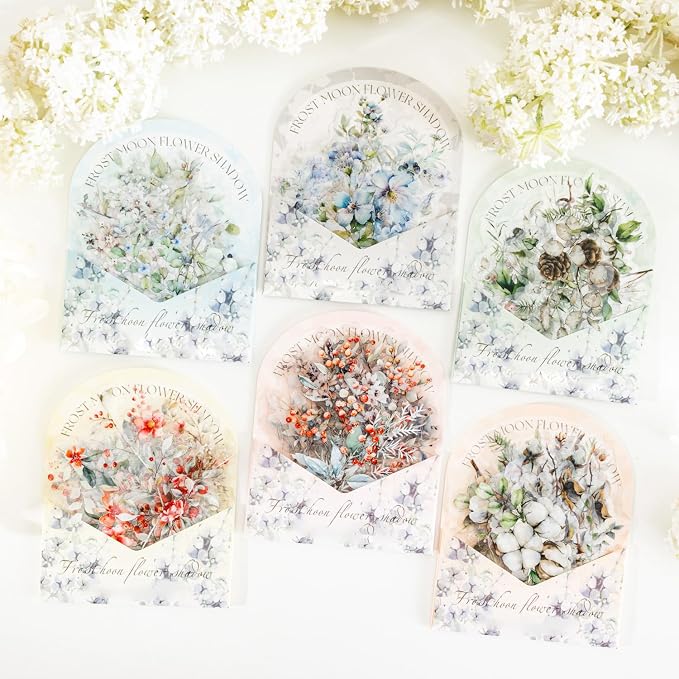 120 PCS Pastel Watercolor Nature Floral Botanical Stickers - Image 2