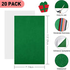 NACHLYNN 20Pcs Self Adhesive Felt Fabric Sheets 7"x11.5" /18x29cm Sticky Back - Image 2