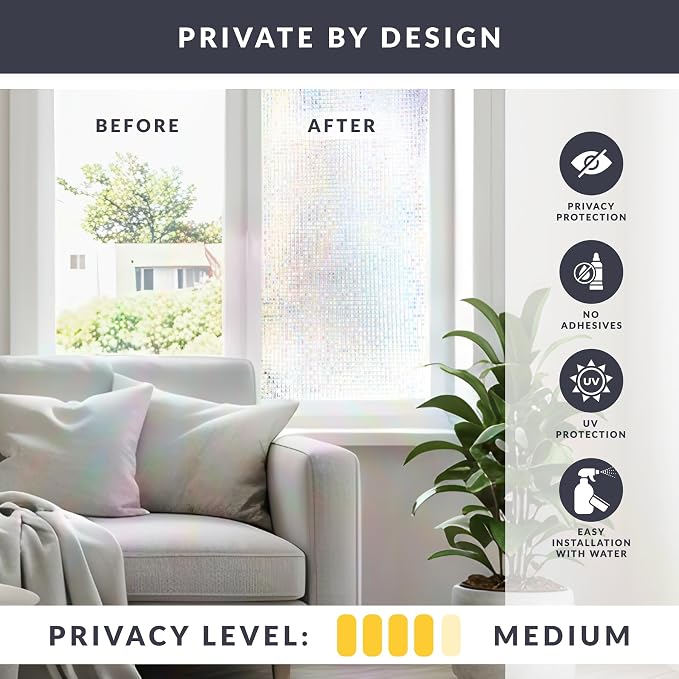 Pixel Rainbow Light Effects Window Privacy Film by Artscape - Image 3
