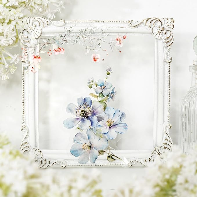 120 PCS Pastel Watercolor Nature Floral Botanical Stickers - Image 5