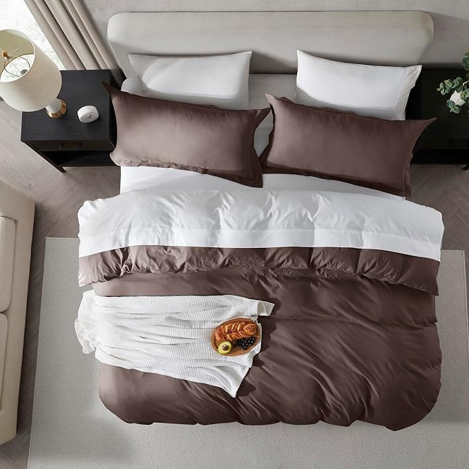 Nestl Chocolate Brown Duvet Cover King Size - Image 5