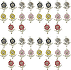 Valentine's Day Heart Charms Set, Decorative Rose and Flower Designs by Sailanzi