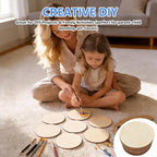 50PCS Wooden Round, Made of Basswood, 4 Inch Unprocessed Wood Pieces, Natural - Image 5