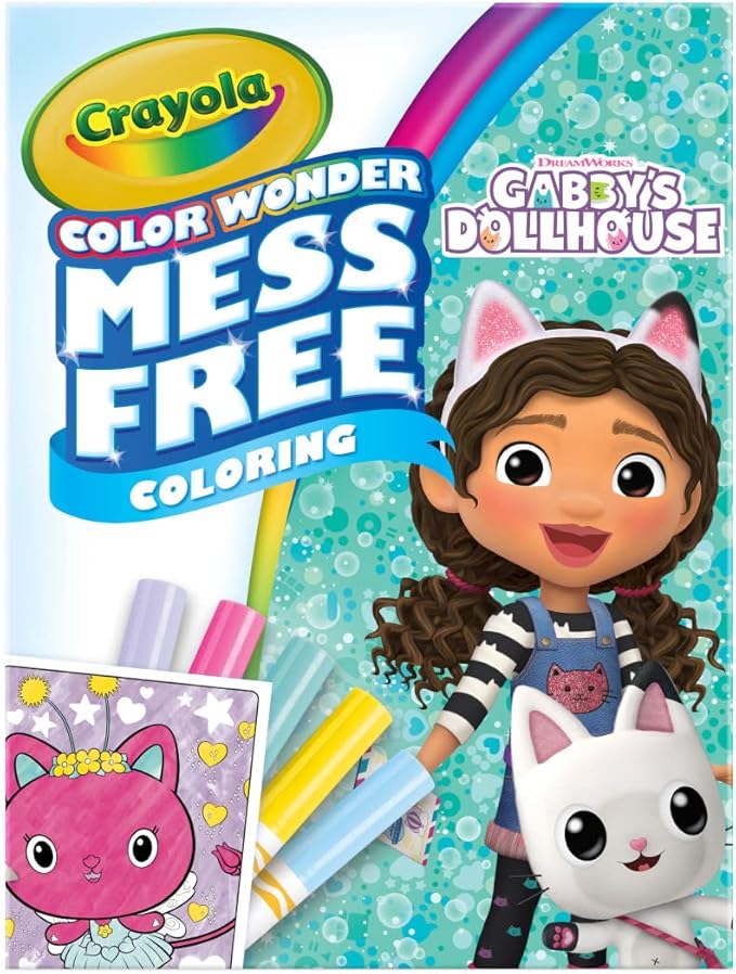 Crayola Gabbys Dollhouse Color Wonder Activity Set, Mess Free Coloring Pages by Crayola