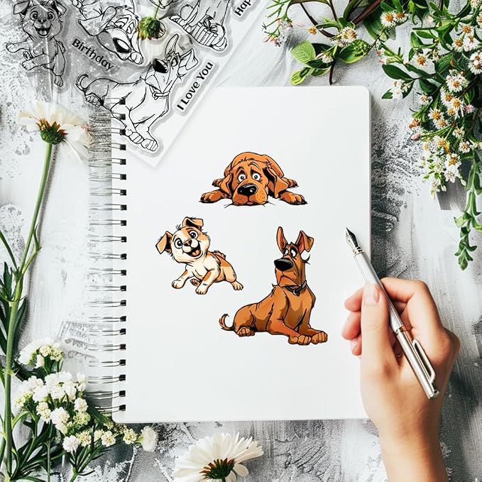 GLOBLELAND Cartoon Dog Clear Stamps - Image 2