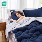 MUXHOMO 5 Pieces Twin XL Comforter Set, Reversible Bed in a Bag Twin XL Size - Image 4
