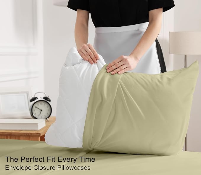 RUVANTI 100% Cotton Sheets – Queen Size Percale Bedding, Cooling & Breathable - Image 7