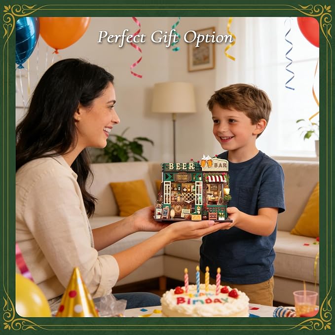 Book Nook, Beer Shop DIY Miniature House Kit - Image 8