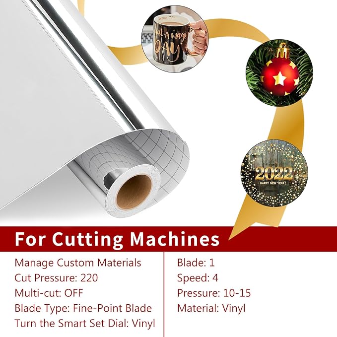 IModeur Glossy Silver Permanent Vinyl - Image 5