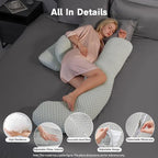 Pregnancy Pillow, SEEDNUR Full Body Maternity Pillow Support - Image 5