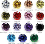 JIANGYUANGEMS Round Cut 5A Cubic Zirconia Stone Mix 15 Colors Loose CZ Stones - Image 2