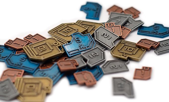 Stonemaier Games: Metal Sci-Fi Coins | Sci-Fi Coins to Enhance Your Gameplay | - Image 3