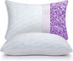 WISHSMILE Cooling Pillows Queen Size Set of 2, Memory Foam Pillows by WishSmile