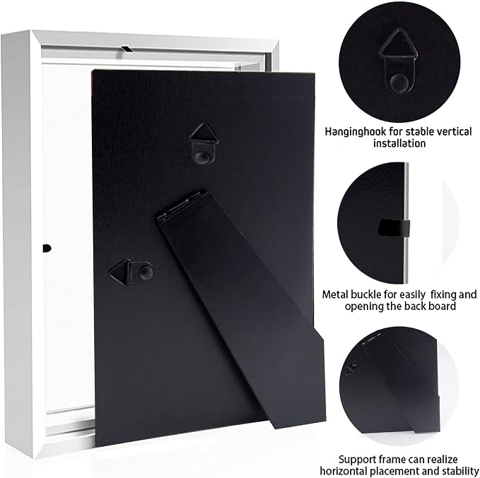 5x7 Small Shadow Box Frame Display Case, Display Case Box - Image 3