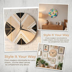 Wooden Clock Face, 9.83 Inch Unfinished Round Insert Blank Wood Clock Dial - Image 3