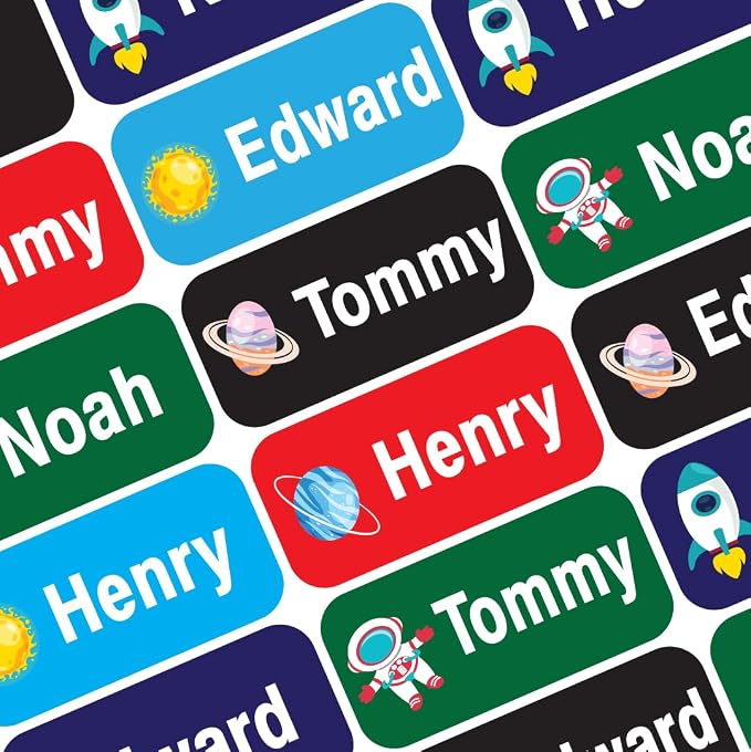 Personalized Waterproof Name Labels Press and Stick Custom Name Stick on by GILBIN