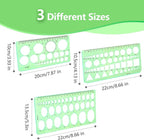 3PCS Circle Template，Plastic Circle Stencils, Geometric Circle Template - Image 2
