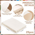 25 Sheets Watercolor Paper 5 x 7 in, 300 GSM Deckled Edge Handmade Paper | - Image 2