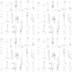 WOCRAFT 60pcs Bright Silver Tools Charms Bracelet Charms by WOCRAFT