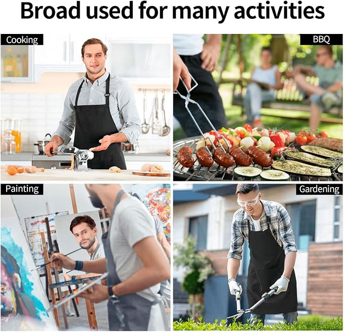 Apron Cooking Chef Work Shop Women Men Baking Decorations Painting Bbq Grilling - Image 9