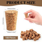 100 Pieces #7 Tapered Cork Plugs, Premium Blank Wine Corks Wine Stoppers - Image 2
