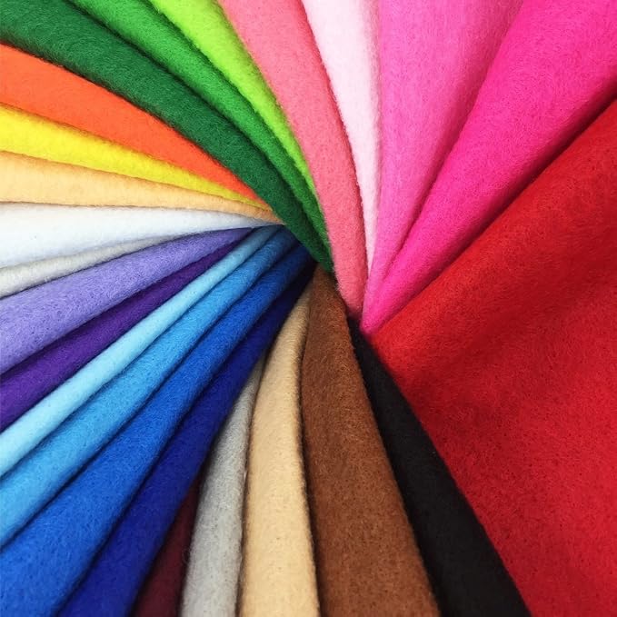 24pcs Thick 1.4mm Soft Felt Fabric Sheet Assorted Color Felt Pack DIY Craft - Image 2