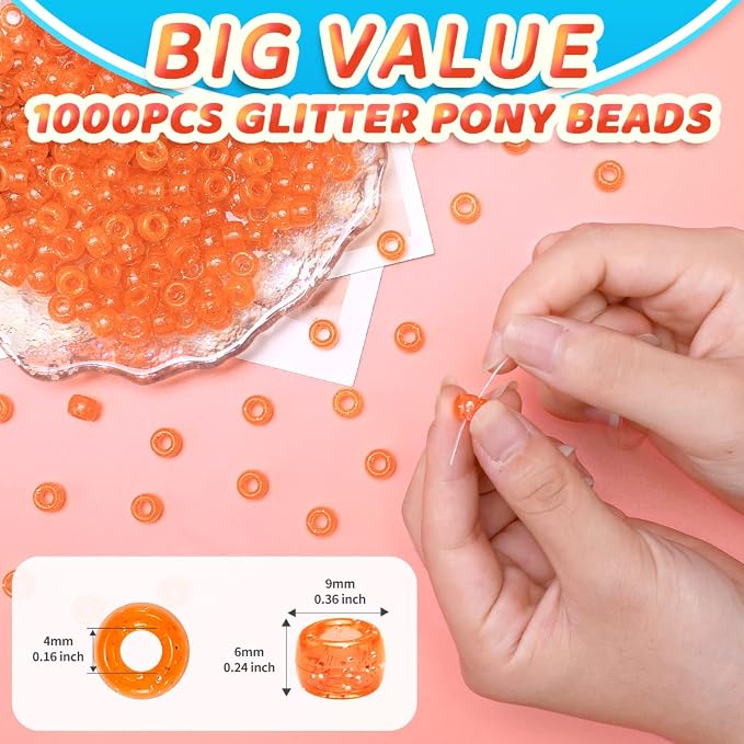 Iooleem Pony Beads, Beads for Jewelry Making, Beading Supplies, Arts & Crafts - Image 2