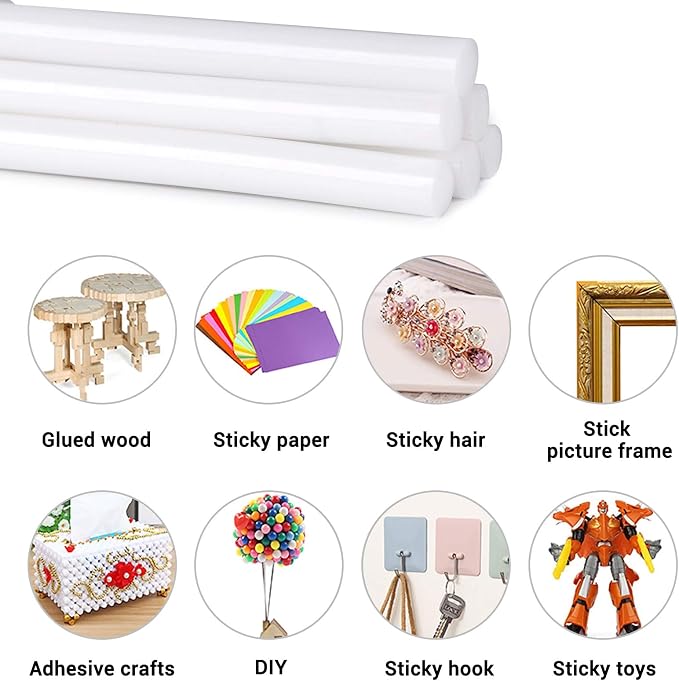 ENPOINT White Hot Glue Sticks Mini, Home General Repair, Holiday Gift Crafts - Image 4