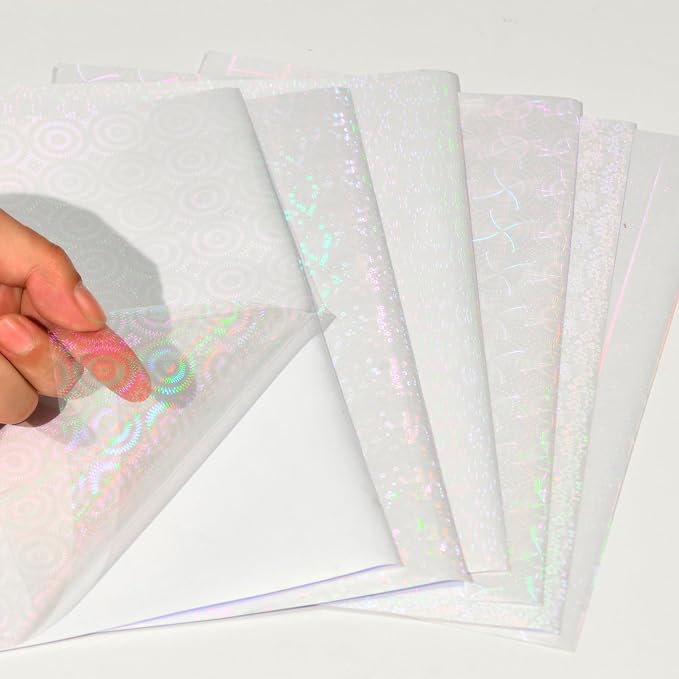 36 Sheets Holographic Laminate Sheets 8.5x11 Inch Self Adhesive 6 Patterns | - Image 7