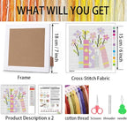 Tiwabb Book Cross Stitch Kits for Adults Beginners, Flowers Cross Stitch Kits - Image 4