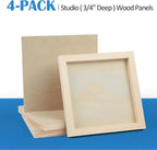 Falling in Art 4 Pack 8x8’’ Unfinished Birch Wood Panels Kit - Image 6