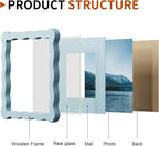 6x6 Wavy Picture Frame With Mat - Image 4