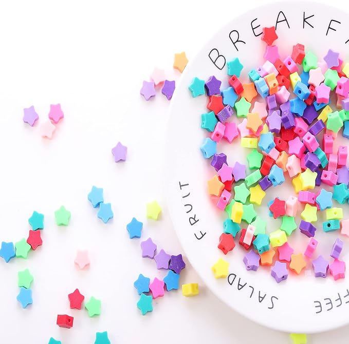 100pcs Star Polymer Clay Spacer Beads - Image 5