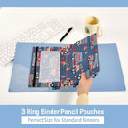 Fire Trucks Pencil Pouch for 3 Ring Binder, 2 Pack Waterproof Pencil Bags Clear - Image 4
