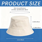 Bucket Hats Bulk Solid Color DIY Blank Hat Bucket Hats - Image 3