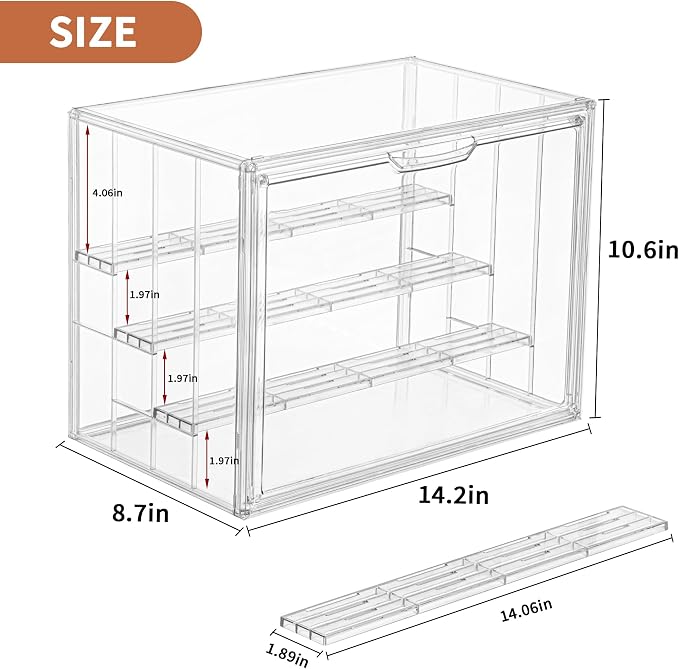 Clear Acrylic Display Case for Figures 4 Layer Figure Display Shelf - Image 4