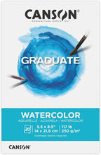 Canson Graduate Watercolor Pad, 5.5x8.5 inch, 20 Sheets | Artist Paper by Unknown