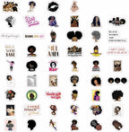 BulbaCraft 100Pcs Black Girl Stickers - Image 4