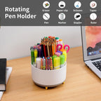 Marbrasse Desk Organizer, 360-Degree Rotating Pen Holder, Desk Organizers and - Image 3