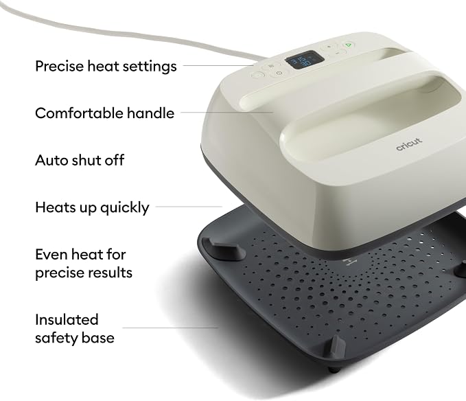 Cricut EasyPress® SE Taupe – 9 x 9 Heat Press + EasyPress Mat, 12 x 12 | 9 in x - Image 2