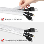25ft - 1/2 inch Cord Protector Cable Sleeve Split Wire Loom Tubing - Image 2