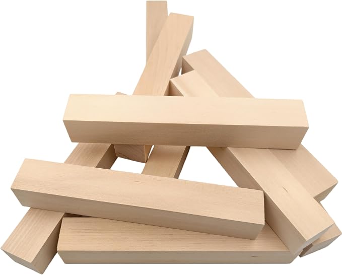 10PCS Basswood Carving Blocks, Whittling Wood Carving Kit, Unfinished Wooden - Image 3