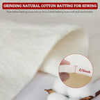 RRKTP Cotton Batting for Quilting，200 g/m² Lightweight Quilt Batting Crib - Image 5