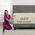 DeaLuxe Cal King Fitted Sheet Only Deep Pocket by DeaLuxeBedding