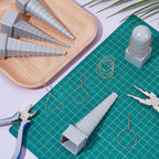 UNICRAFTALE 5Pcs 5 Styles Plastic Wire Wrapping Kit Gray Jewelry Shape Mandrel - Image 4