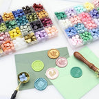 1200pcs Wax Seal Beads, 48 Assorted Color Sealing Wax Beads Ideal - Image 2