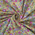 E-Tailor® Indian Ethnic 100% Cotton Voile Running Hand Block Print Natural by E-Tailor