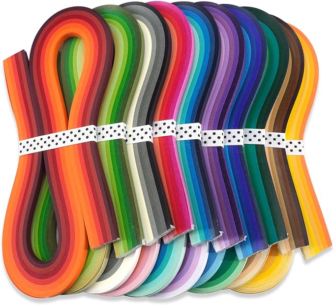JUYA Multi-Color Paper Quilling Strips Set 60 Colors 10 Packs 54cm Length Paper - Image 3