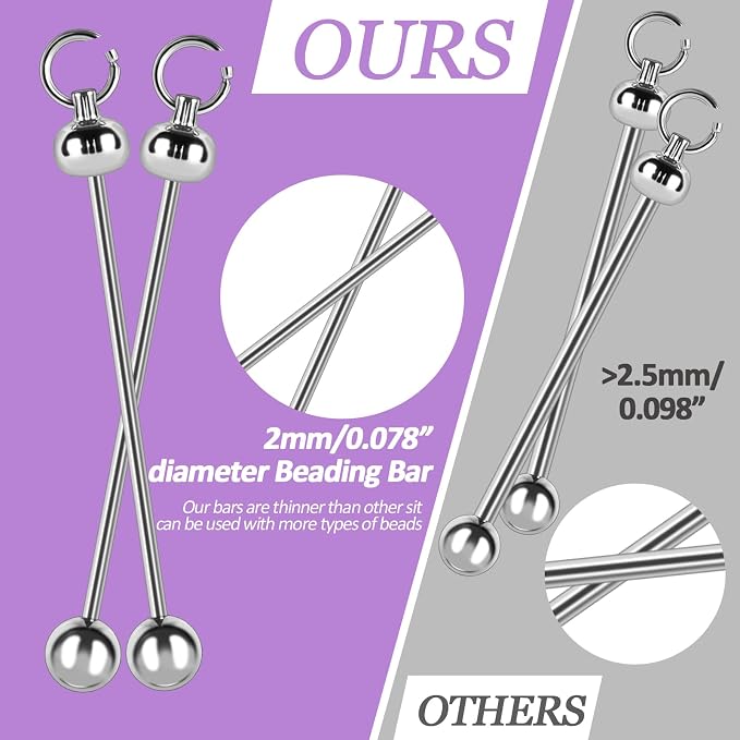 Beadable Keychain Bars Creative Customized Keychain Making Kit - Image 3