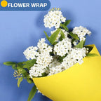 Yellow Wrapping Paper, Anniversary, Bouquet Flower Packing 80GSM 55LB - Image 4